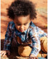 ფოტო #2 პროდუქტის Baby Boys Baby Long Sleeve Button Down Shirt Plaid Blue And Hazel