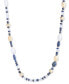 ფოტო #1 პროდუქტის Gold-Tone Natural Stone Beaded Collar Necklace, 17" + 3" extender