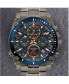 Фото #4 товара Men's Chronograph Precisionist Gray Stainless Steel Bracelet Watch 46.5mm