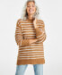 Фото #1 товара Women's Textured Crewneck Tunic Sweater, Regular & Petite, Created for Macy's