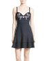 Фото #1 товара Cinq a Sept Dara Floral Embroidered Dress Women's Sz. 10 (Navy/Ivory) 152878