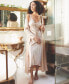 ფოტო #5 პროდუქტის Stella Satin Venise Trim Lingerie Nightgown