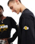 Nike Basketball NBA Unisex LA Lakers graphic long sleeve in black