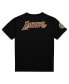 ფოტო #3 პროდუქტის Men's Black Distressed Los Angeles Lakers Hardwood Classics Team OG 2.0 Premium Vintage-Like Logo T-shirt