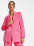 Фото #1 товара Vero Moda tailored cord suit blazer co-ord in pop pink