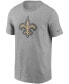 Фото #2 товара Men's Heathered Gray New Orleans Saints Primary Logo T-shirt