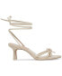 Фото #2 товара Women's Maison Ankle-Tie Bow Kitten-Heel Dress Sandals