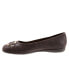 Фото #4 товара Trotters Sizzle T1251-200 Womens Brown Narrow Leather Ballet Flats Shoes