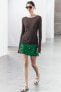 Фото #3 товара Короткая юбка с пайетками — zw collection ZARA