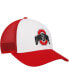 Фото #4 товара Men's White, Scarlet Ohio State Buckeyes Freshman Trucker Adjustable Hat