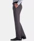 Фото #2 товара Haggar Men Comfort Slim-Fit Stretch Flat-Front Dress Pants Dark Grey 32W x 29L