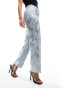 Amy Lynn Lupe trouser in sequin embellished denim effect