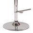 Фото #3 товара Paris Swivel Barstool In Cream PU/ Walnut Veneer and Chrome Base