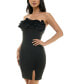 Juniors' Ruffled Strapless Bodycon Dress