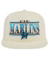 Фото #2 товара Men's Cream Miami Marlins Throwback Bar Golfer Corduroy Snapback Hat