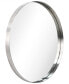 Ultra Brushed Stainless Steel Round Wall Mirror, 30" x 30"