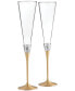 Фото #1 товара With Love Gold Toasting Flute Pair