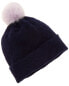 Hannah Rose Pom Cross Country Stitch Wool & Cashmere-Blend Hat Women's Blue