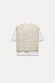 T-SHIRT WITH METALLIC THREAD VEST