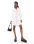 Lee unionall twill shirt dress in ecru