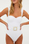Фото #3 товара Beach Riot Women's Dina One Piece Swimsuit White Size Small