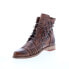 Фото #4 товара Bed Stu Loretta F328030 Womens Brown Leather Lace Up Ankle & Booties Boots