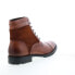 English Laundry York EL2476B Mens Brown Leather Lace Up Casual Dress Boots