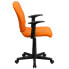 Фото #1 товара Mid-Back Orange Quilted Vinyl Swivel Task Chair With Arms