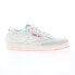 Фото #1 товара Reebok Club C 85 Prince Mens White Leather Lace Up Lifestyle Sneakers Shoes