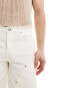 Sixth June worker denim shorts in white