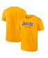 Фото #1 товара Men's Anthony Davis Gold Los Angeles Lakers Name and Number T-shirt