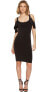 Фото #2 товара Nicole Miller 241979 Womens Sophia Cold Shoulder Sleeve Dress Black Size Medium