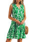 Фото #1 товара Women's Bright Tropics Sleeveless A-Shape Mini Beach Dress