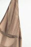 Фото #12 товара Платье-комбинация с прозрачными бусинами ZARA