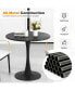 Фото #6 товара 31.5" Round Dining Table with Anti-Slip PP Ring Modern Bistro Table for Dining Room