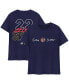 Men's and Women's Caitlin Clark Navy Indiana Fever Player Signature T-Shirt Синий, M - фото #1