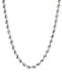 Evergreen Rope Link 24" Chain Necklace (5.3mm) in 10k White Gold