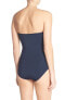 Фото #2 товара Tommy Bahama 169023 Womens Pearl V-Front One-Piece Swimsuit Mare Navy Size 8