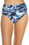 Tommy Bahama 266930 Women Multi Shirred High-Waist Bikini Bottom Size X-Small