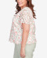 Фото #4 товара Plus Size English Garden Lace Floral Scallop Hem Top