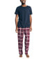 ფოტო #1 პროდუქტის Nauitica Men's 2-Pc. Classic-Fit Solid T-Shirt & Plaid Flannel Pajama Pants Set