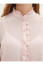 LCWAIKIKI Classic Fırfırlı Yaka Düz Uzun Kollu Kadın Gömlek