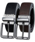 Фото #1 товара Men's Logo Buckle Stretch Reversible Leather Belt