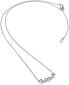 Silver necklace with diamond Tender DN147