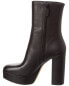 Stuart Weitzman Party Zip Leather Bootie Women's Black 9