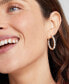 ფოტო #2 პროდუქტის Crystal Station Medium Hoop Earrings, 1.1", Created for Macy's