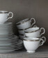 Фото #12 товара Charlotta Platinum 60 Piece Dinnerware Set, Service for 12