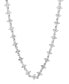 Cubic Zirconia Flower Cluster 18" Tennis Necklace in Sterling Silver, Created for Macy's