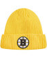 Фото #1 товара Men's Gold Boston Bruins Classic Core Cuffed Knit Hat