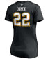 Фото #3 товара Women's Willie O'Ree Black Boston Bruins Authentic Stack Retired Player Name and Number V-Neck T-shirt